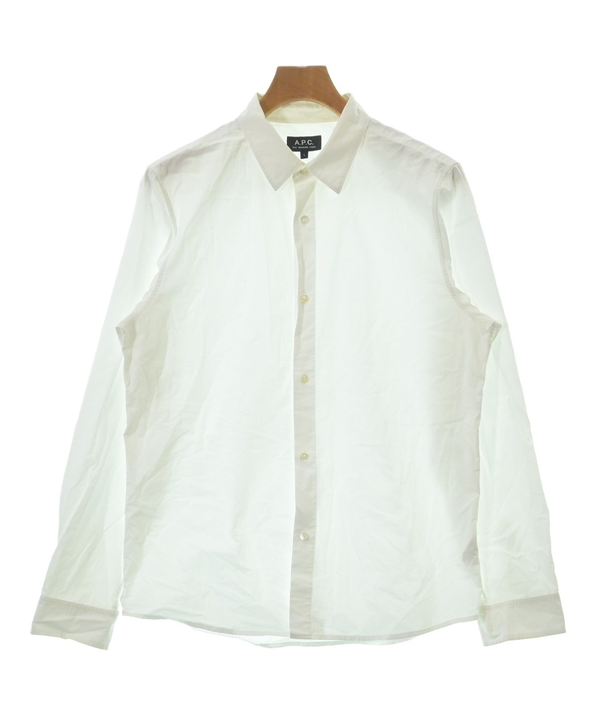 【送料関税込】中国 ARGUECULTURE シャツC2520600 A.P.C.(アーペーセー)カジュアルシャツ 白 サイズ:L メンズ
