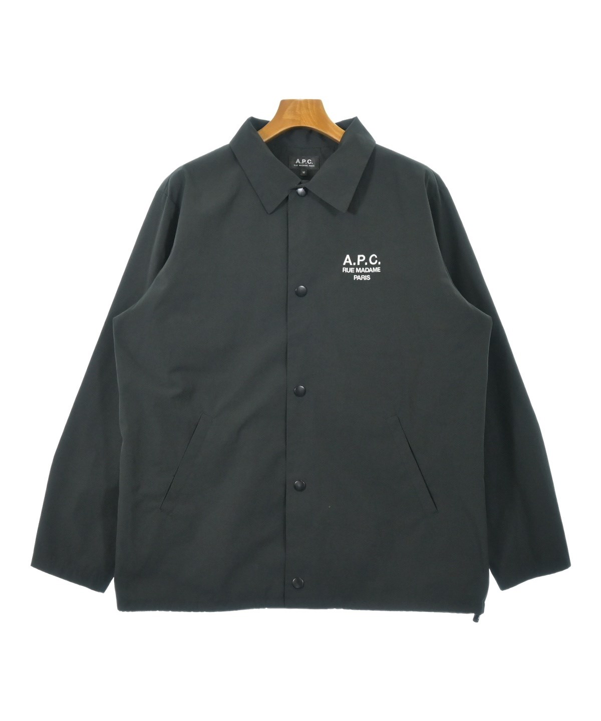A.P.C. (アーペーセー) ウールピーコート M 黒 A.P.C. / アーペーセー | 総裏地 チンストラップ ウール Pコート