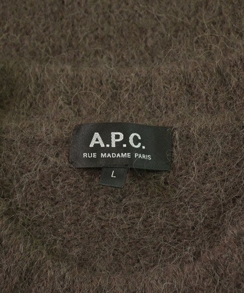 A.P.C.（アーペーセー）ニット・セーター 茶 サイズ:L メンズ/2200624934080