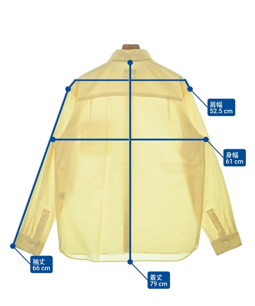 A.P.C.（アーペーセー）カジュアルシャツ 黄 サイズ:L メンズ/2200624934103