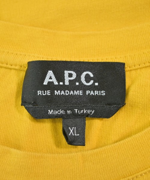 A.P.C.（アーペーセー）Tシャツ・カットソー 黄 サイズ:XL メンズ/2200611954060