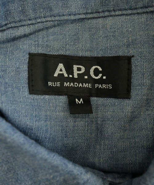 A.P.C.（アーペーセー）カジュアルシャツ 青 サイズ:M メンズ/2200613950039