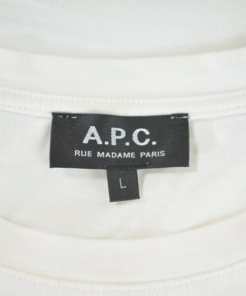 A.P.C.（アーペーセー）Tシャツ・カットソー 白 サイズ:L メンズ/2200614237030