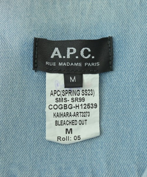 A.P.C.（アーペーセー）カジュアルシャツ 青 サイズ:M メンズ/2200614856026