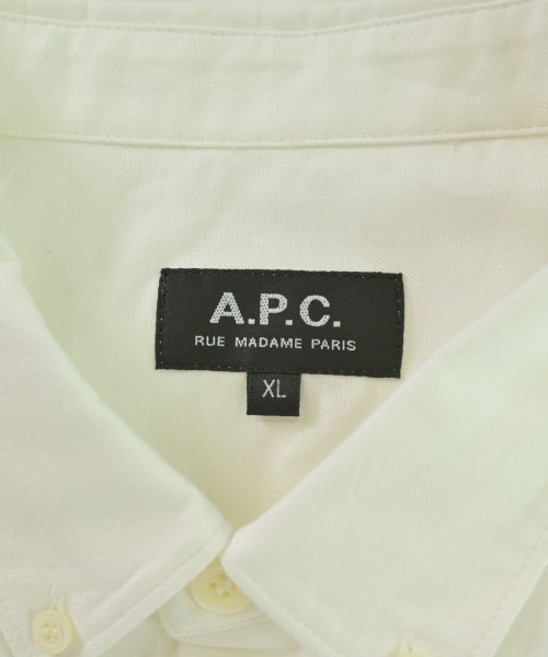 A.P.C.（アーペーセー）カジュアルシャツ 白 サイズ:XL メンズ/2200680714053