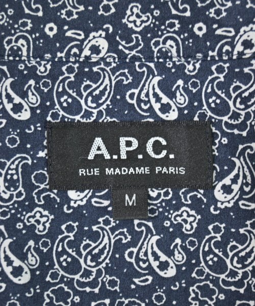 A.P.C.（アーペーセー）カジュアルシャツ 紺 サイズ:M メンズ/2200694600045