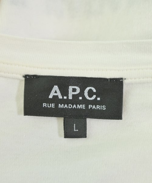 A.P.C.（アーペーセー）Tシャツ・カットソー 白 サイズ:L メンズ/2200697225016