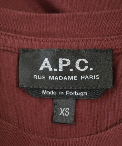 A.P.C.（アーペーセー）Tシャツ・カットソー 赤 サイズ:XS メンズ/2200698988033
