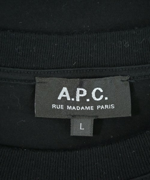 A.P.C.（アーペーセー）Tシャツ・カットソー 黒 サイズ:L メンズ/2200699381109