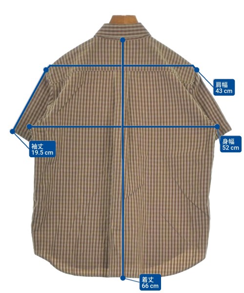 A.P.C.（アーペーセー）カジュアルシャツ 茶 サイズ:S メンズ/2200654913055