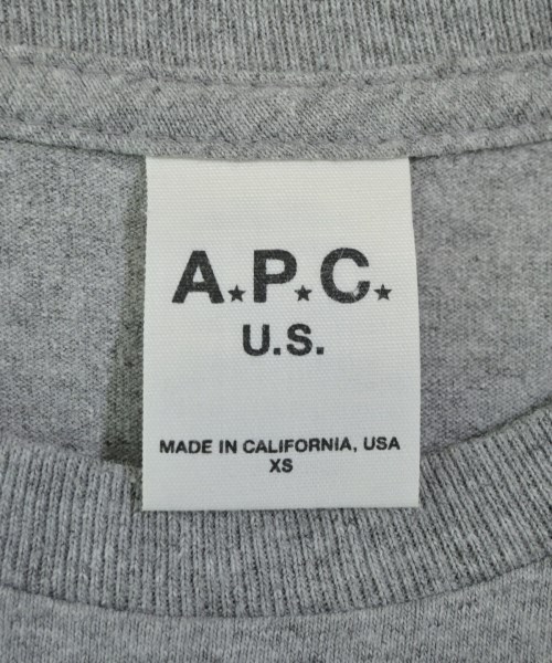 A.P.C.（アーペーセー）Tシャツ・カットソー グレー サイズ:XS メンズ/2200657841379