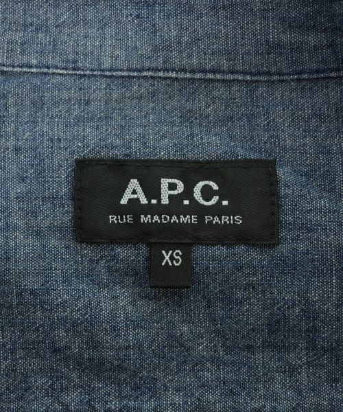 A.P.C.（アーペーセー）カジュアルシャツ 青 サイズ:XS メンズ/2200657841423
