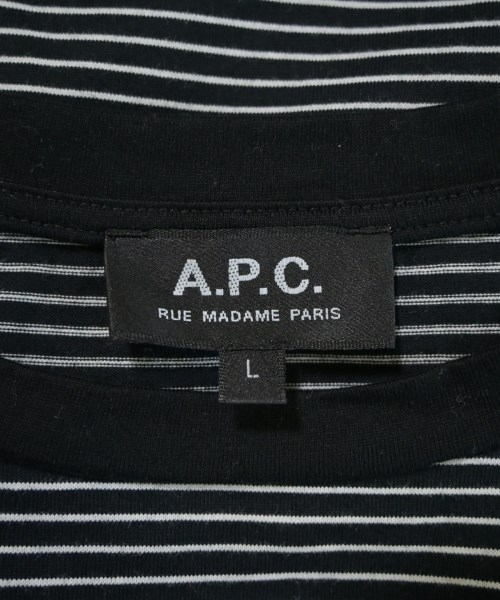A.P.C.（アーペーセー）Tシャツ・カットソー 黒 サイズ:L メンズ/2200710815057
