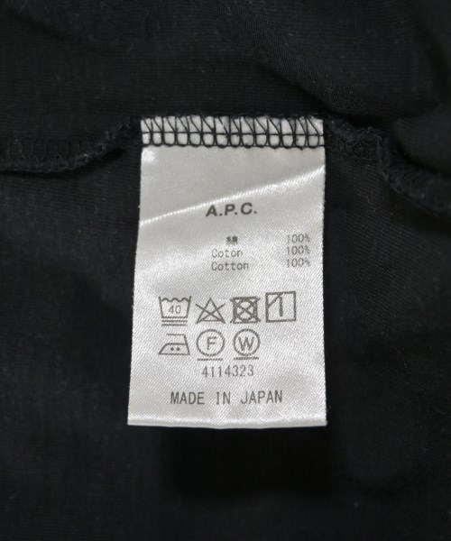 A.P.C.（アーペーセー）Tシャツ・カットソー 黒 サイズ:M メンズ/2200710859037