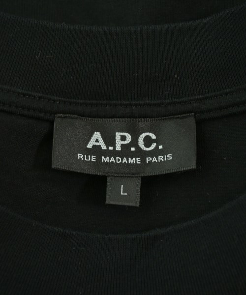 A.P.C.（アーペーセー）Tシャツ・カットソー 黒 サイズ:L メンズ/2200711199071