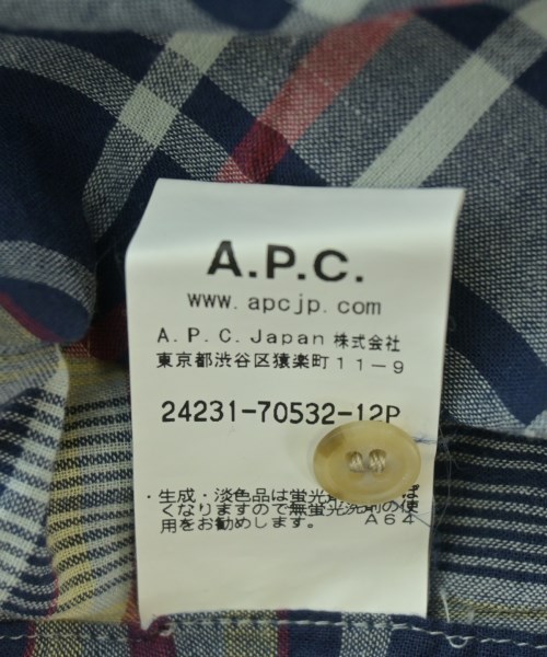 A.P.C.（アーペーセー）カジュアルシャツ 紺 サイズ:L メンズ/2200708476093