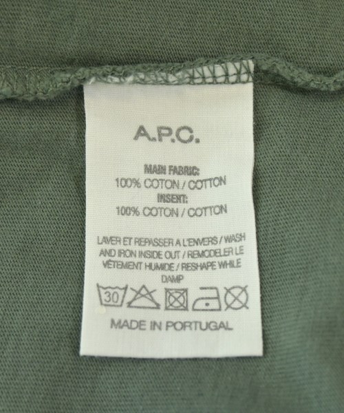 A.P.C.（アーペーセー）Tシャツ・カットソー 緑 サイズ:L メンズ/2200713092035