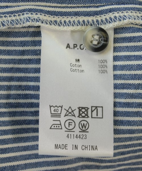 A.P.C.（アーペーセー）カジュアルシャツ 紺 サイズ:S メンズ/2200713938036