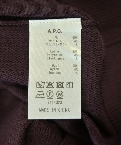 A.P.C.（アーペーセー）ニット・セーター 紫 サイズ:L メンズ/2200714113029