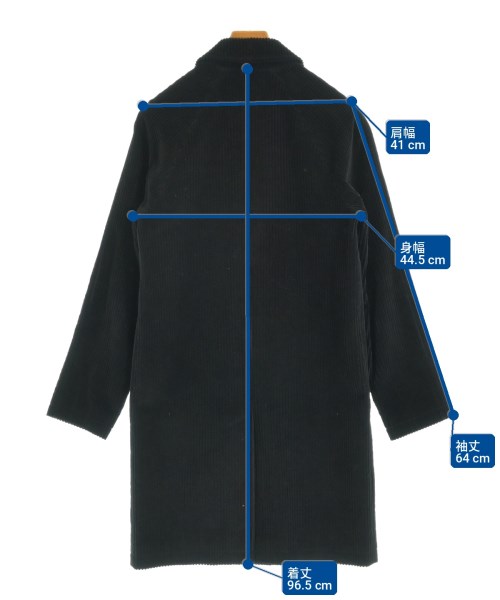 A.P.C.（アーペーセー）ステンカラーコート 黒 サイズ:XS メンズ/2200717031023