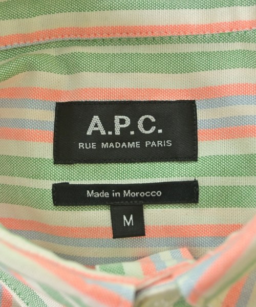A.P.C.（アーペーセー）カジュアルシャツ 緑 サイズ:M メンズ/2200647109038