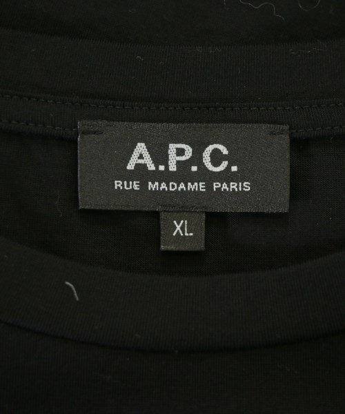 A.P.C.（アーペーセー）Tシャツ・カットソー 黒 サイズ:XL メンズ/2200647541081