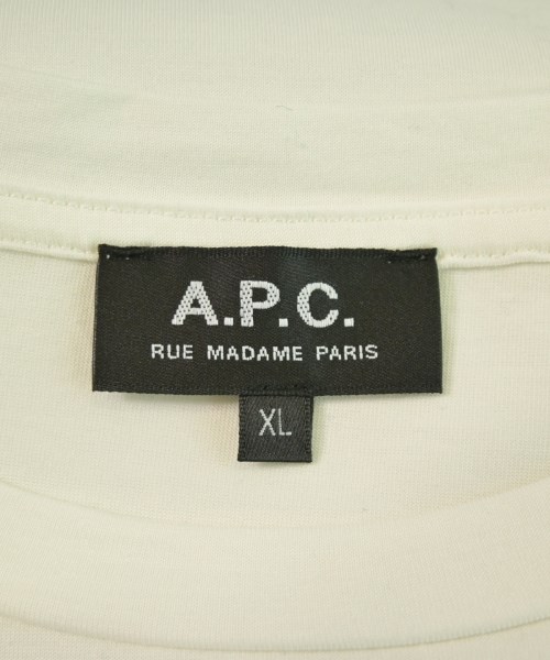 A.P.C.（アーペーセー）Tシャツ・カットソー 白 サイズ:XL メンズ/2200647541098