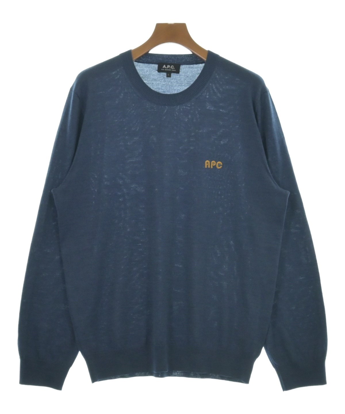 A.P.C.（アーペーセー）ニット・セーター 青 サイズ:L メンズ