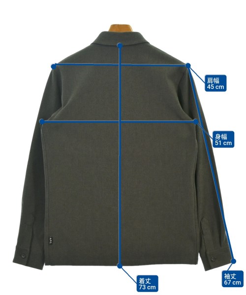 A.P.C.（アーペーセー）カジュアルシャツ グレー サイズ:XS メンズ/2200651456425