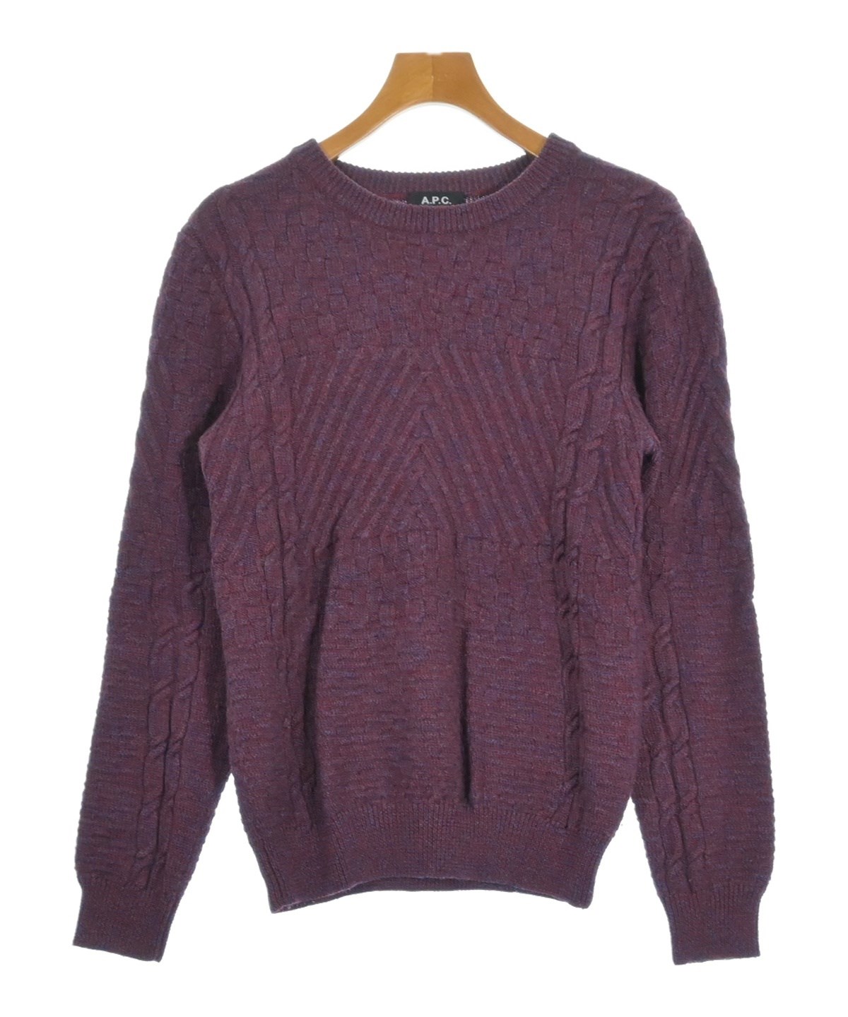 A.P.C. アーペーセー ニット・セーター S 紫 【古着】【中古】【送料無料】 0400726J0140_x1_a001.jpg