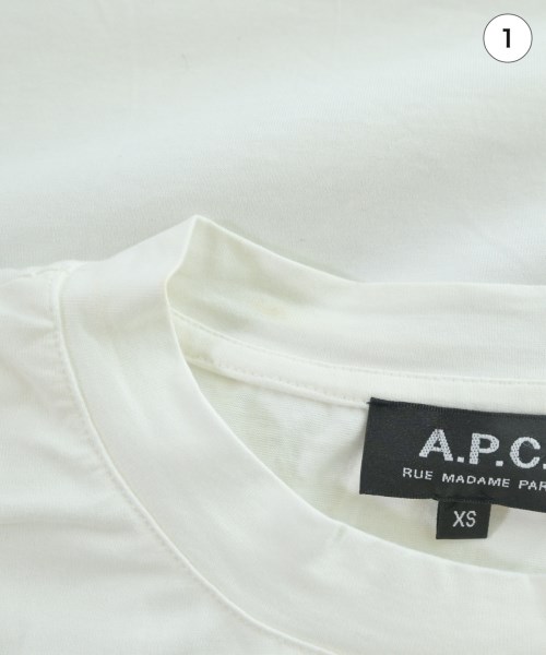 A.P.C.（アーペーセー）Tシャツ・カットソー 白 サイズ:XS メンズ/2200698749047
