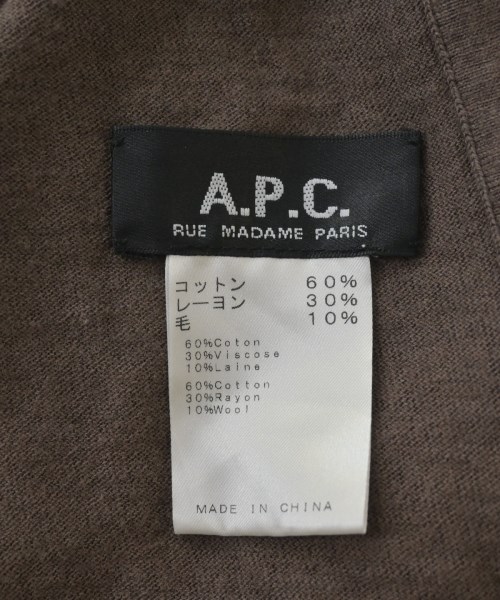 A.P.C.（アーペーセー）マフラー 茶 サイズ:- メンズ/2200703342027