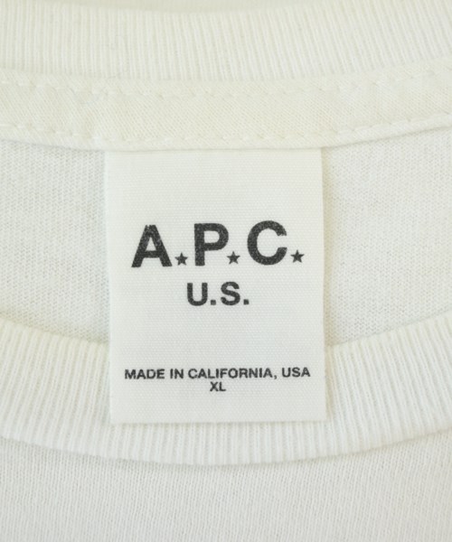 A.P.C.（アーペーセー）Tシャツ・カットソー 白 サイズ:XL メンズ/2200704969056