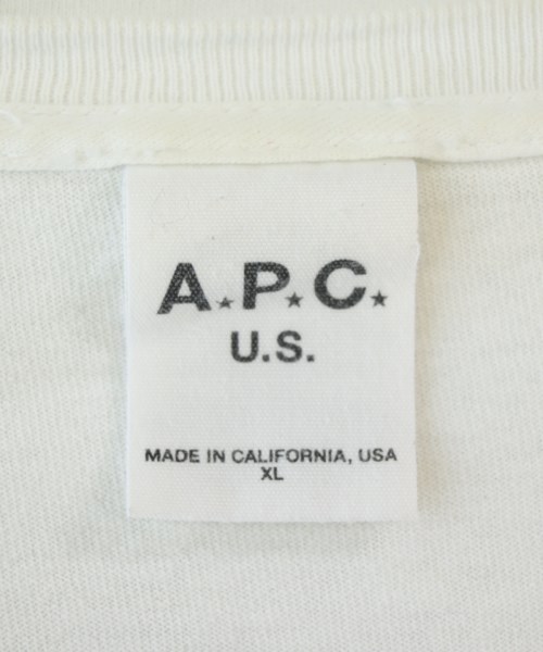 A.P.C.（アーペーセー）Tシャツ・カットソー 白 サイズ:XL メンズ/2200704969063