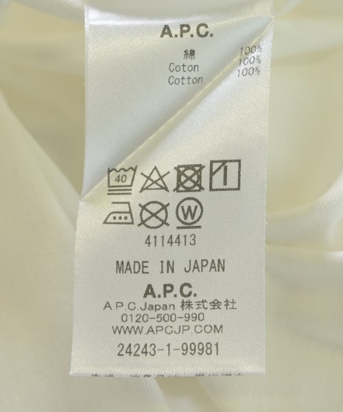 A.P.C.（アーペーセー）Tシャツ・カットソー 白 サイズ:M メンズ/2200707434124