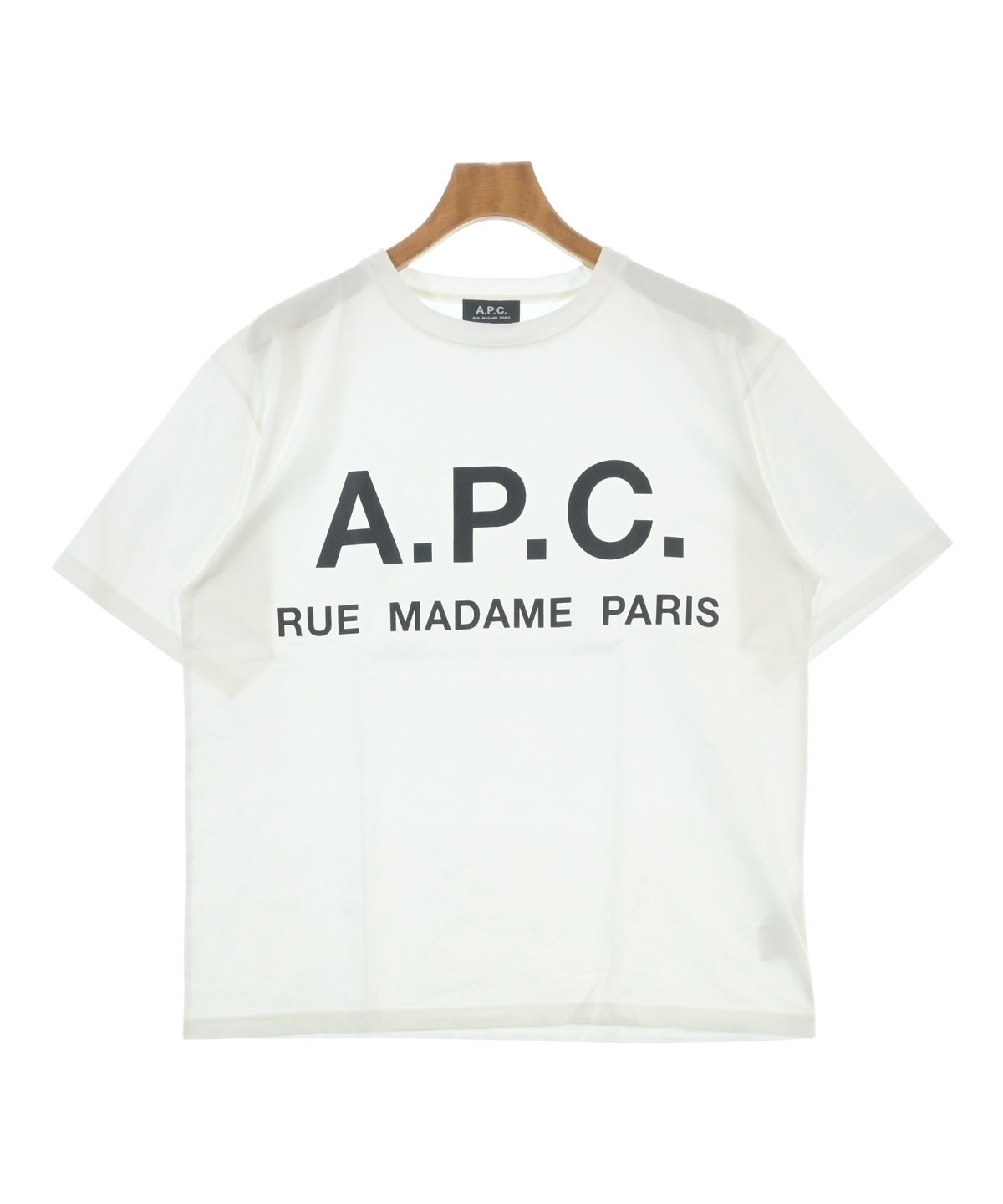 A.P.C. ロゴ Tシャツ ホワイト Mサイズ APC タグ付き Tシャツ M ホワイト A P C Tシャツ 逆ロゴ Mサイズ 紙