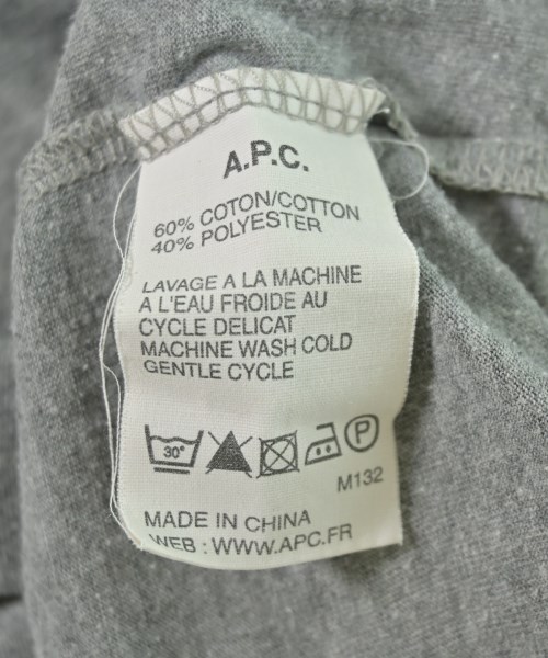 A.P.C.（アーペーセー）Tシャツ・カットソー グレー サイズ:M レディース/2200708354025
