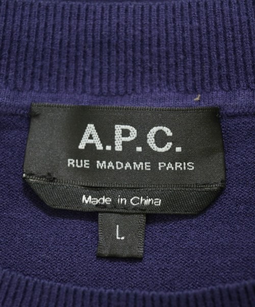 A.P.C.（アーペーセー）ニット・セーター 紫 サイズ:L メンズ/2200710060112