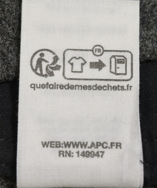 A.P.C.（アーペーセー）その他 グレー サイズ:M メンズ/2200665525018