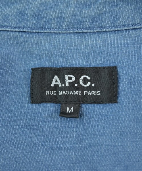 A.P.C.（アーペーセー）カジュアルシャツ 青 サイズ:M メンズ/2200666361035