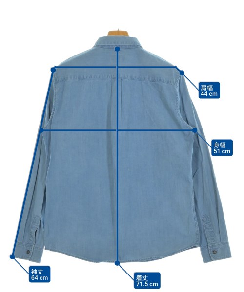A.P.C.（アーペーセー）カジュアルシャツ 青 サイズ:M メンズ/2200666361035