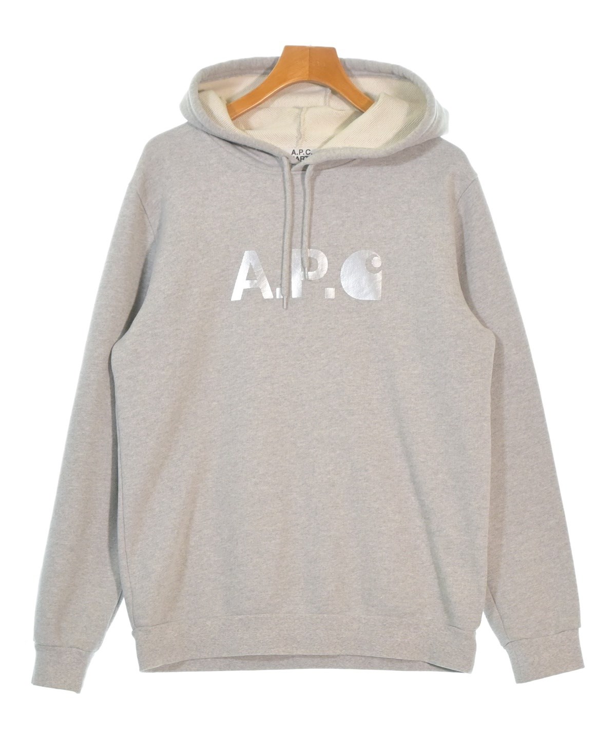 A.P.C. アーペーセー パーカー M グレー 【古着】【中古】【送料無料】 A.P.C.（アーペーセー）パーカー グレー サイズ:M メンズ