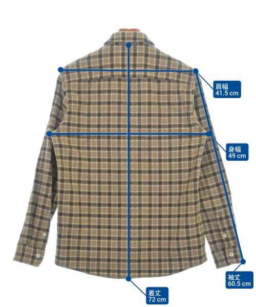 A.P.C.（アーペーセー）カジュアルシャツ ベージュ サイズ:XS メンズ/2200670579129
