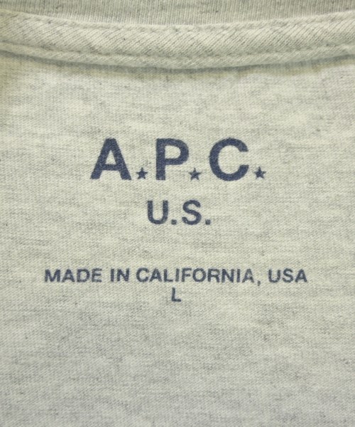 A.P.C.（アーペーセー）Tシャツ・カットソー グレー サイズ:L メンズ/2200671431112