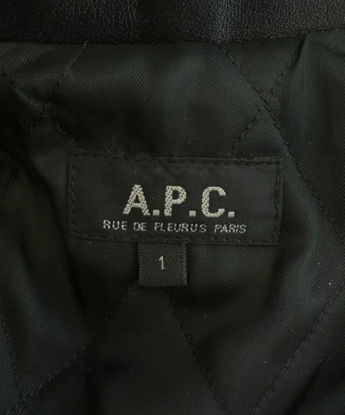 A.P.C.（アーペーセー）ライダース 黒 サイズ:1(S位) メンズ/2200671531010