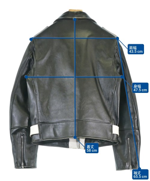 A.P.C.（アーペーセー）ライダース 黒 サイズ:1(S位) メンズ/2200671531010