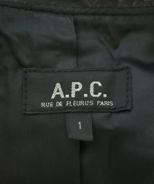 A.P.C.（アーペーセー）ライダース 黒 サイズ:1(S位) メンズ/2200718131142