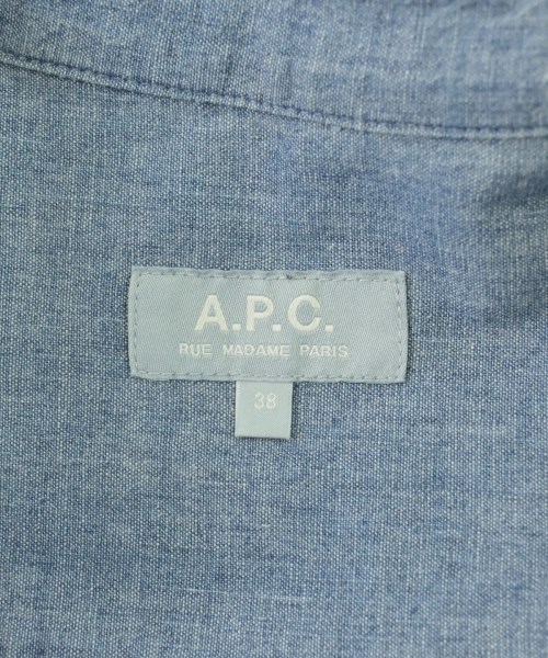 A.P.C.（アーペーセー）カジュアルシャツ 青 サイズ:38(S位) メンズ/2200718115104