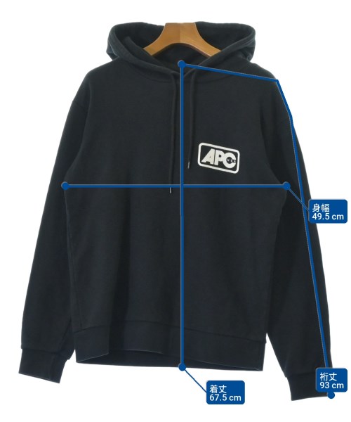 A.P.C.（アーペーセー）パーカー 黒 サイズ:S メンズ/2200722841020
