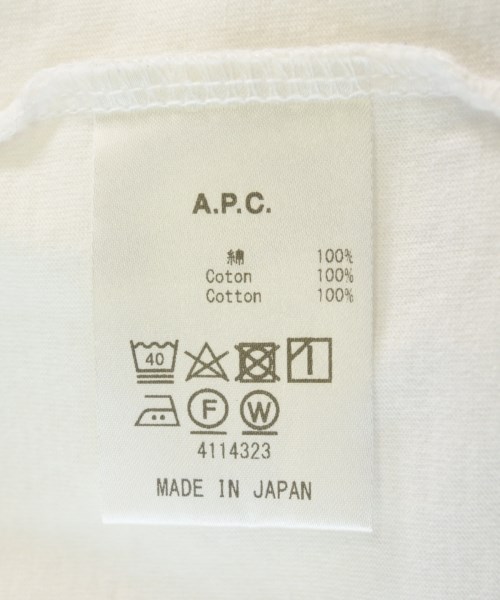 A.P.C.（アーペーセー）Tシャツ・カットソー 白 サイズ:L メンズ/2200721612485